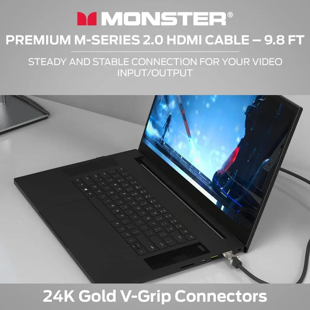 Monster HDMI Cable M-Series Certified Premium 2.0, Features 4K Ultra HD at 60Hz